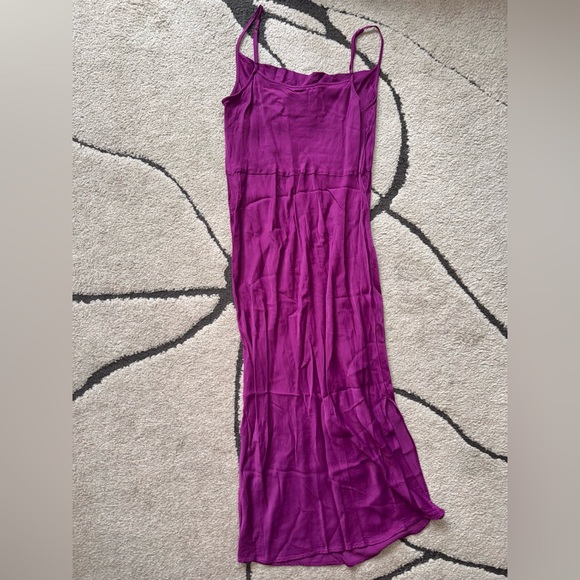 Anthropologie Satin Midi Cowl Neck Dress - Picture 8 of 8